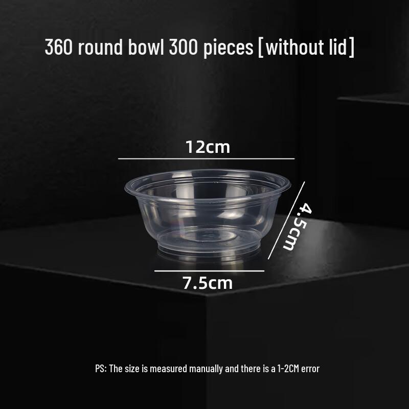 Thickened Disposable Plastic Round Bowls
