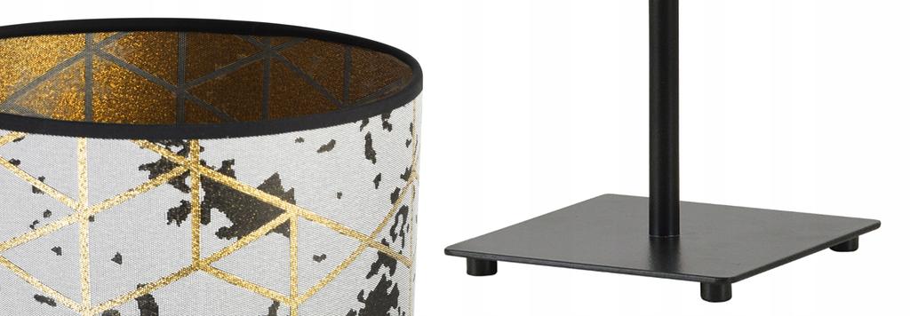 GIA TABLE LAMP, GOLD PATTERN LAMPSHADE