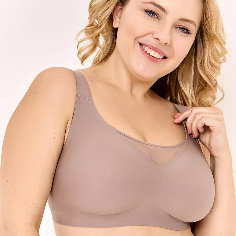 Seamless Large Breasts To Show Small Push-up Large Size Bra To Reduce The Side Breasts Without Steel Ring Jelly Glue Underwear