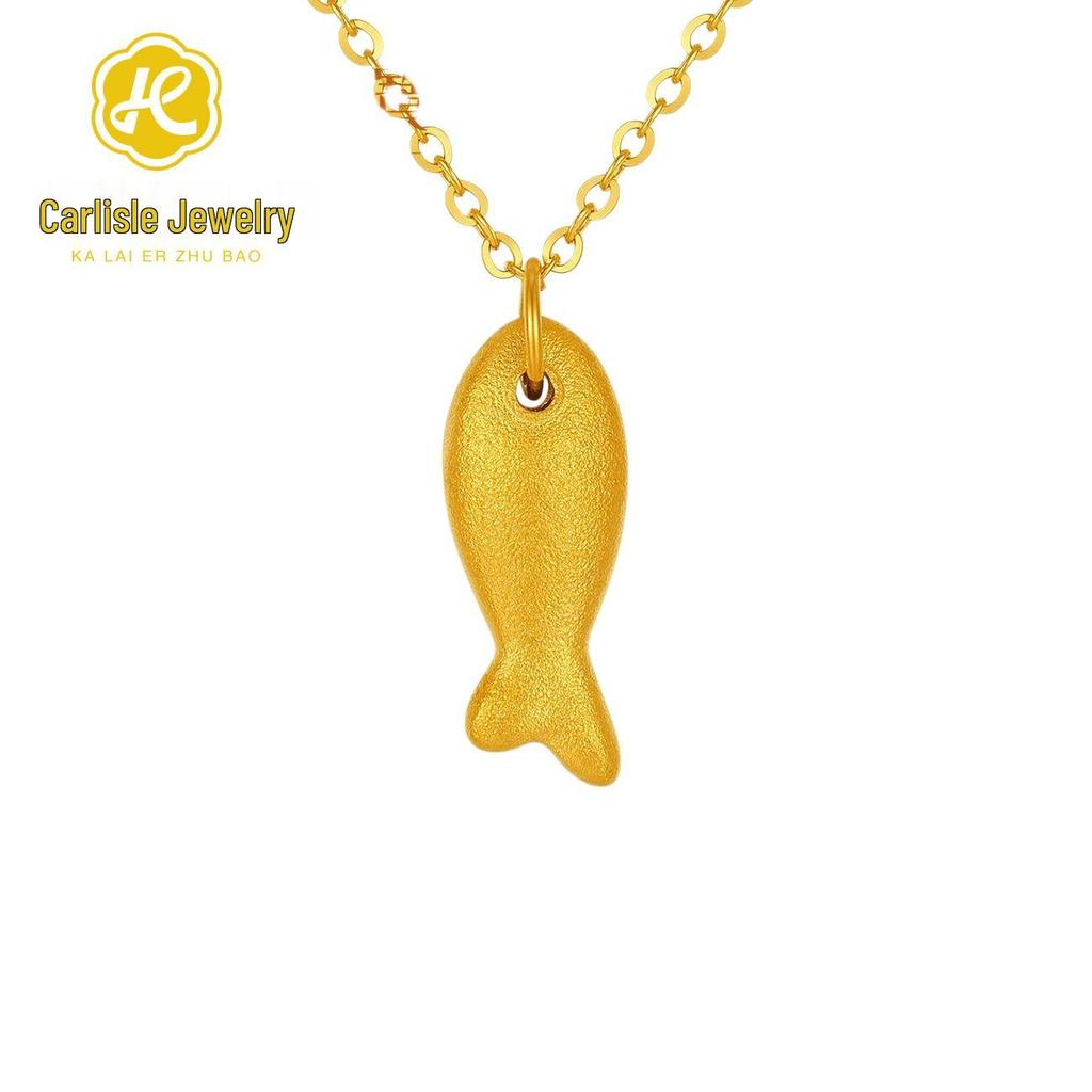 Shuibei 999 Fine Gold Slim Waist Necklace: 3D Hard Gold Women's Pendant Charm, Popular Live Broadcast Hot Seller.