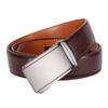 Leather Men'S Automatic Buckle Cowhide Belt Alloy Buckle Business Casual Belt Middle-Aged And Youth Belt New