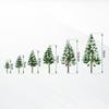 Yetaha Miniature Pine Trees, Snowy, Model Trees, Railway Model, Architectural Model Materials, Miniature Garden Scenery Collection, Set of 12, 5-15cm