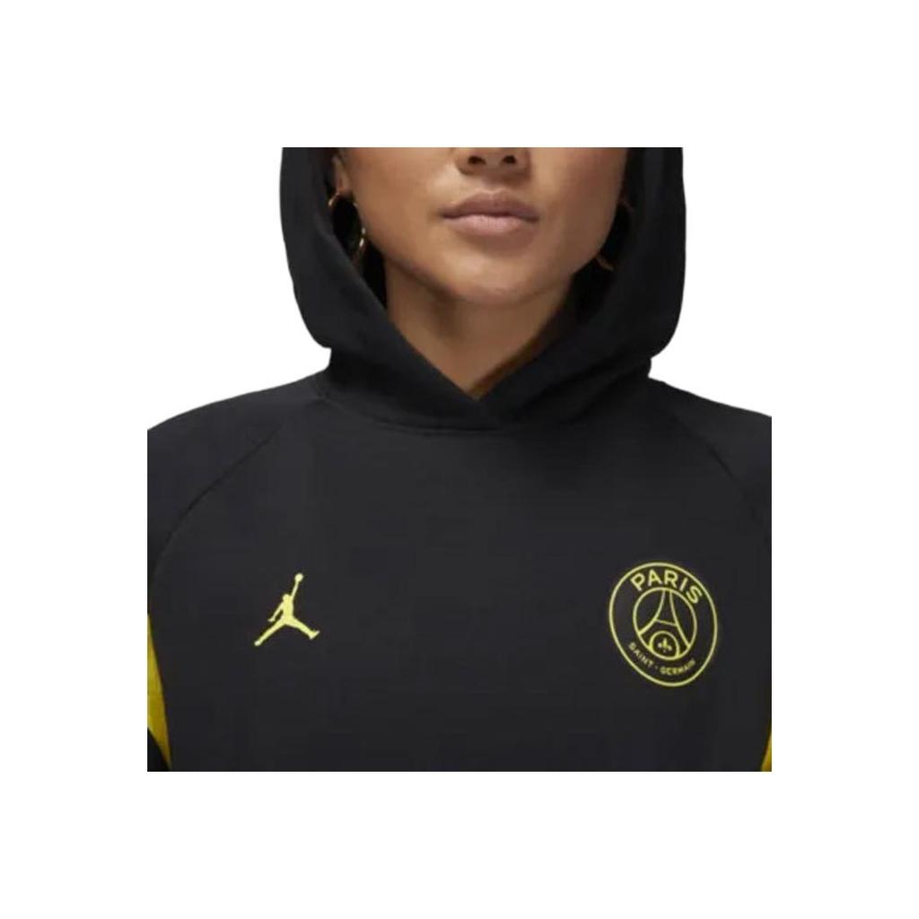 Jordan X Paris Saint-Germain Womens Hoodie (Asia Sizing) Black/Tour Yellow Women Streetwear DV2836-010
