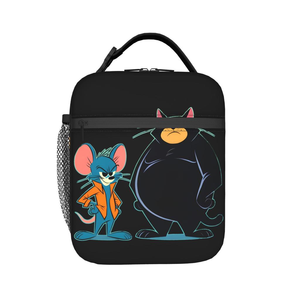 Itchy and Scratchy Lunch Bag For Women Lunch Box Fashion Outdoor Picnic Cooler Bag Portable Zipper Oxford Thermal Lunch Bags