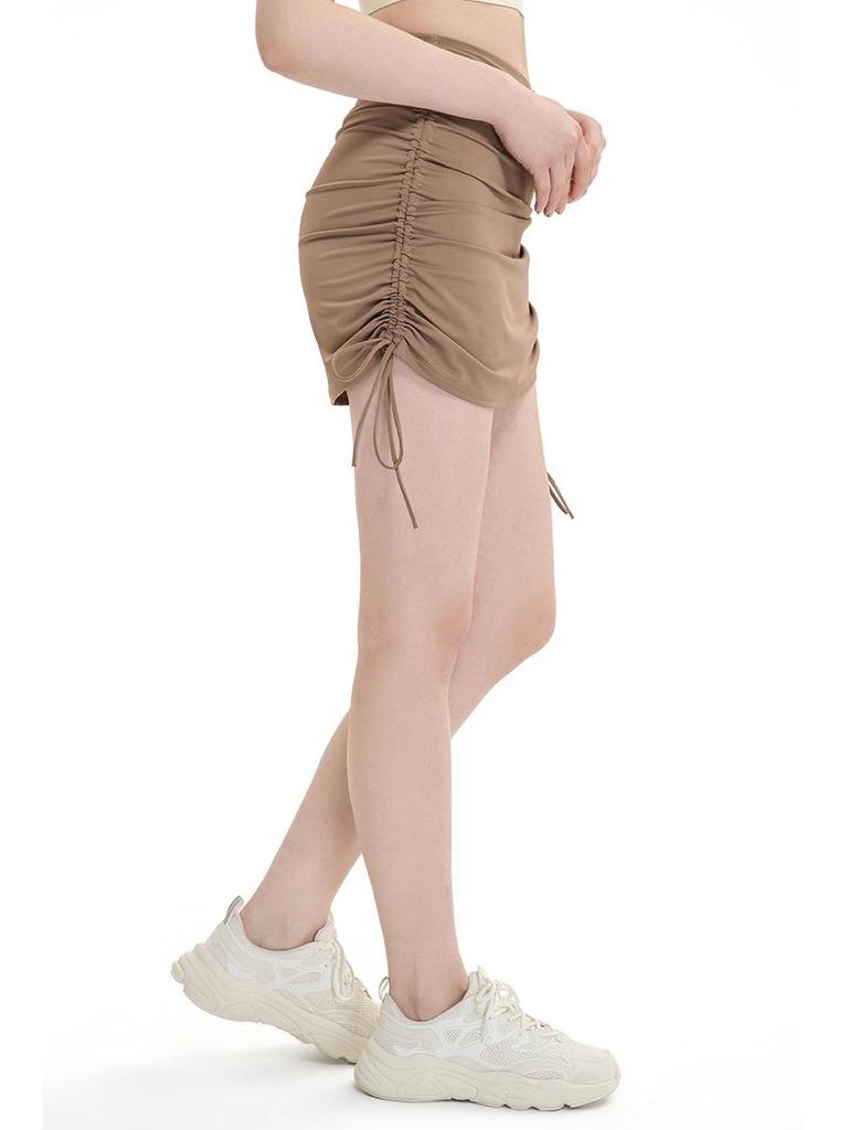 Women's High Waist Sporty Mini Skirt with Yoga Shorts - Fitness and Tennis A-Line Skirt