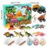 Kinder Dinosaurier Adventskalender 24 Tage Countdown bis Weihnachten mit Überraschungs-Spielfiguren für Kinder