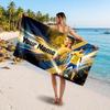 Cristiano Ronaldo Custom Beach Towel, Personalized Name Text Print, Football Logo Soft Quick‑Dry Towel Holiday Gift
