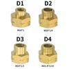 4Pcs Corrosion Resistant Gas Cylinder Connection Adapter Brass Hexagonal Connector Universals Fitting Refill Adapter