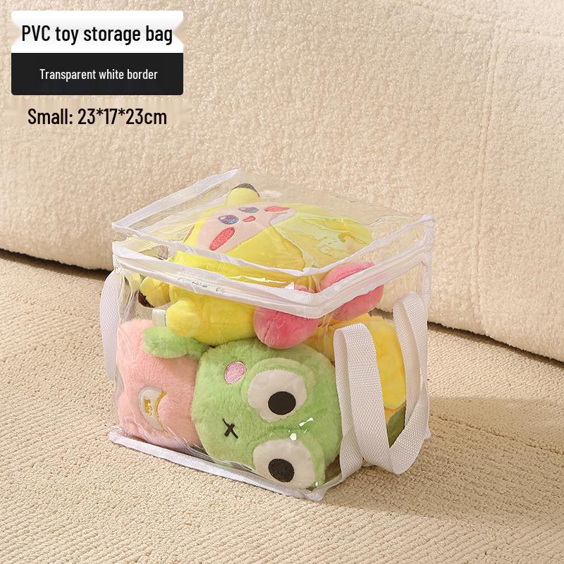 Transparent Plush Toy Storage Box for Dolls & Books, Large Capacity, Waterproof