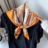 Summer Thin Silk Scarf Shawl Versatile Workplace Professional Scarf Foreign Trade Flower Square Scarf Scarf Neck Protection Sun Protection