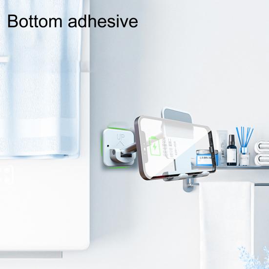 T11 Phone Wall Holder Wall-Mounted Foldable Rotatable Multifunctional Self-adhesive Adjustable Angle Portable Mobile Phone Wall Stand Charging Bracket