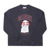 Ganni Women S Long Sleeve T ShirT Poodle Logo A1050036 252
