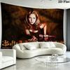 Buffy Der Vampirjäger Wandteppich Ästhetischer Wandbehang Bedruckte Stoffdecke Dekorative Wandteppiche für Schlafzimmer Wohnzimmer Heimdekoration