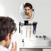 Shower-Proof LED Makeup & Shaving Mirror with Anti-Fog, Storage Shelf & Hooks