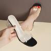 Fashion Fashion Leopard Print High Heel Sandals for Women Summer Open Toe Thick Heeled Outdoor Slippers Woman Casual Comfort Sandalias