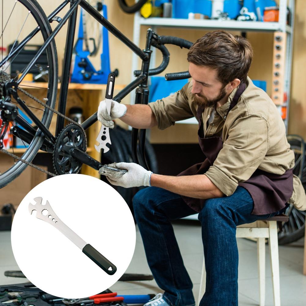 6/8/10mm Hexagon Holes Bicycle Pedal Spanner 320mm Long Handle MTB Pedal Wrench  Pedal Installation