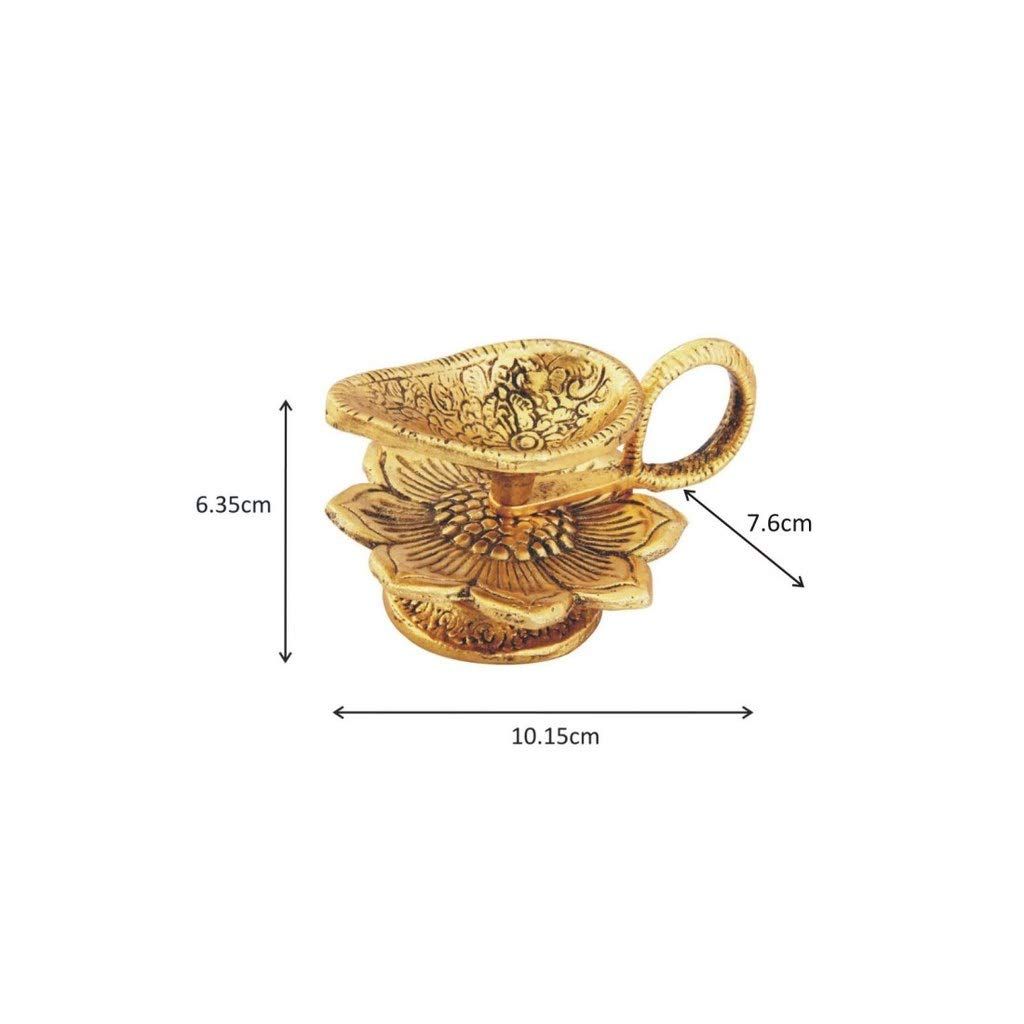 Paradise Chirag Diya In Metal Antique Golden