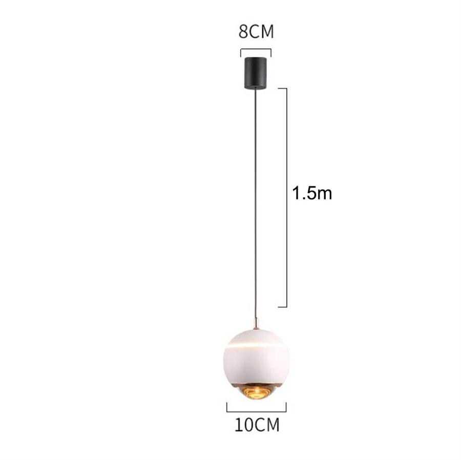 Nordic minimalist Globe Ball bedside pendant lamp bedroom small pendant light creative TV background Wall Globe Hanging Light