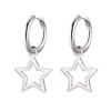 Stainless Steel Star Drop Earrings Women Girls Gold Color Hoop Earrings Minimalist Wedding Jewelry Gift for Friends