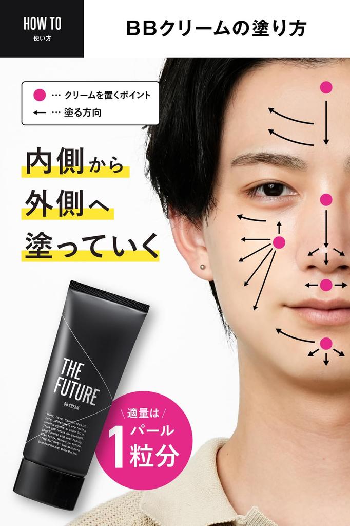 THE FUTURE BB Cream 30g - Men's BB Cream - Pore Coverage, Blue Stubble, Dark Circle Concealer
