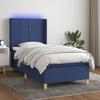 VidaXL Slatted Bed Base with Mattress and LED, Upholstered Bed, Single Bed, Adult Bed for Interior Bedroom, 3138843