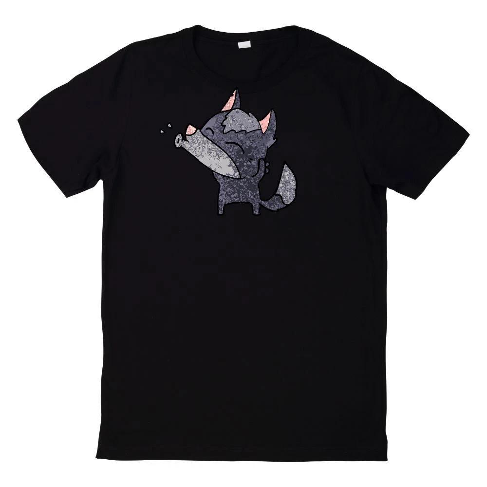 T-Shirt Kleiner Wolf Heult Vollmond An XL