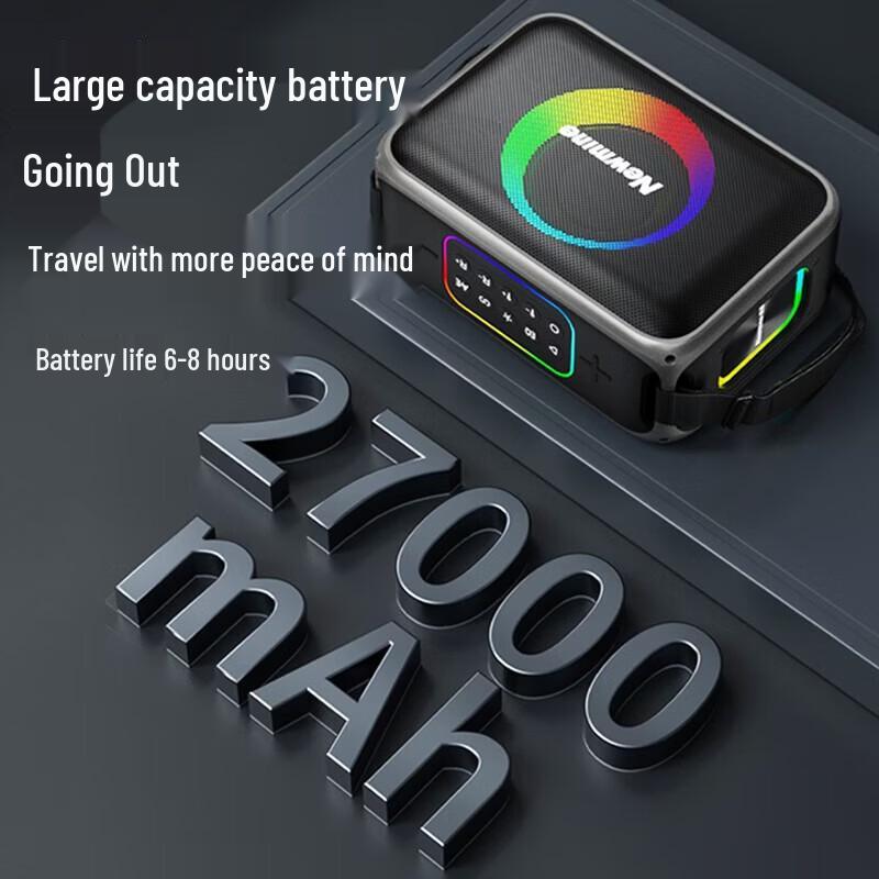 Newmine MC98 Portable Outdoor Bluetooth Speaker with Microphone CN plug (adapter included)