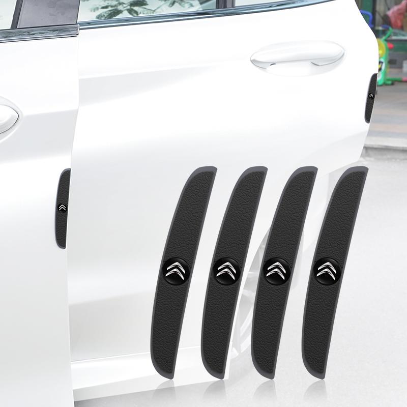 4Pcs Car Door Anti Scratch Protection Strips For Citroen C4 C3 C2 C1 Berlingo Xsara Grand Rubber Decoration Sticker Car Supplies Aks256