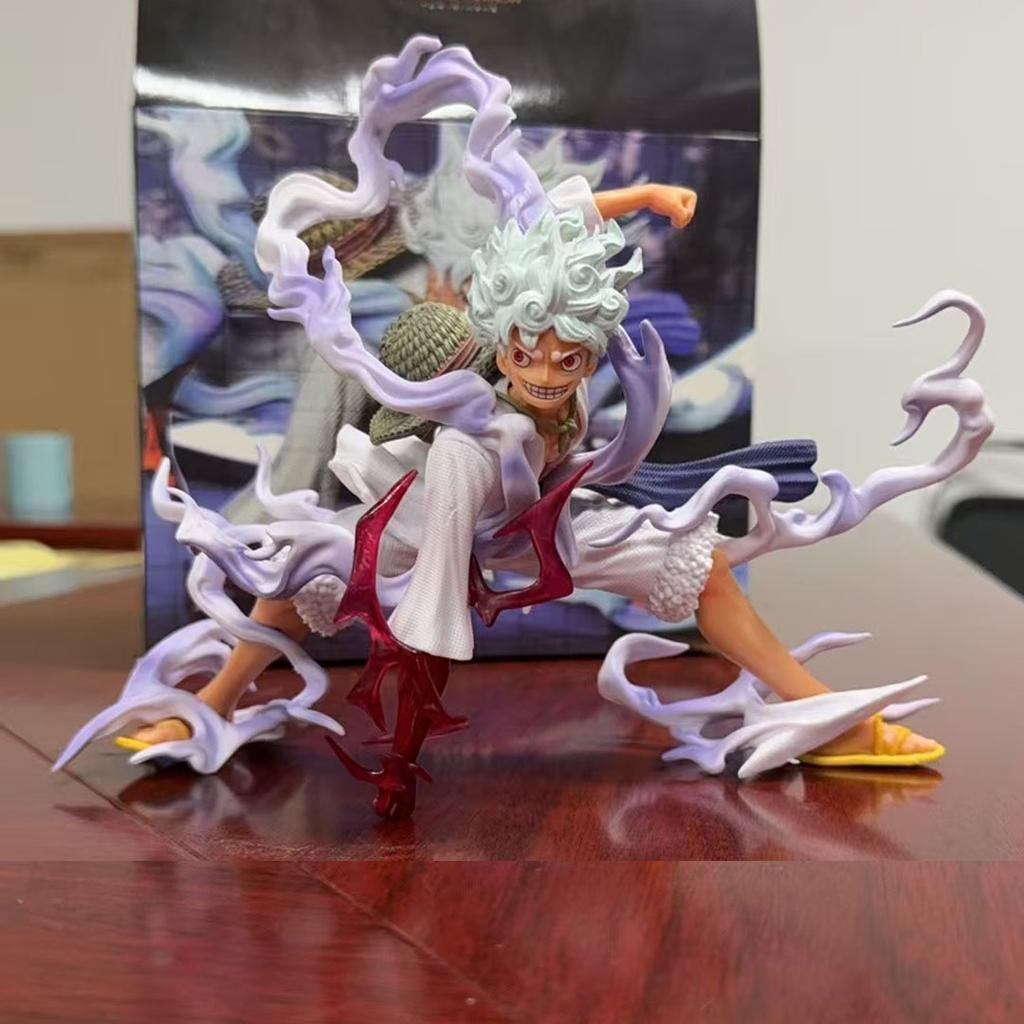 18cm One Piece Sun God Nica Luffy awakens in 5th gear Action Figure Model Statue Toys Set Decoration Model Playthings Gift