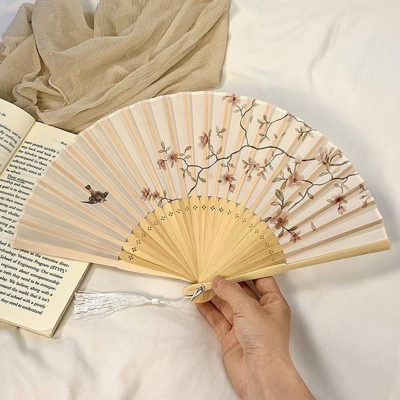 1 buc Evantaie chinezești Evantai de mână pliabil Evantaie de mână pentru nuntă Evantai portabil de bambus Evantai pentru dans Evantai decorativ pentru petrecere Ventilador