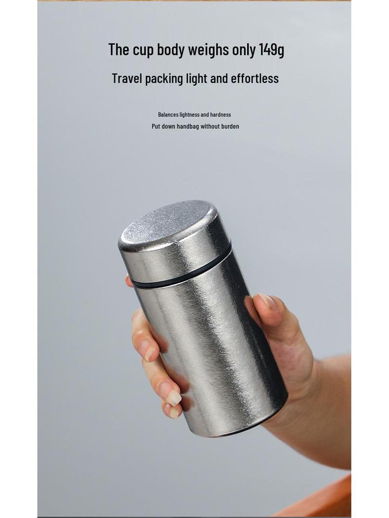 Pure Titanium Insulated Mini Pocket Cup - Bird's Nest Design for Ladies