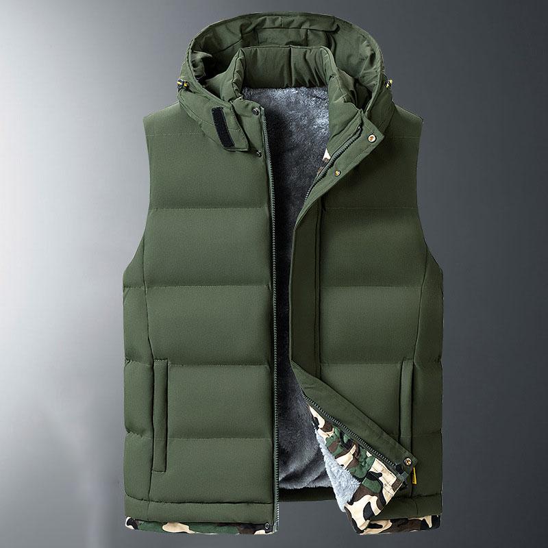 Plus Size Autumn Winter Vest Men Sports Cotton Clothing Plus Fleece Thickened Jackets Vest Men