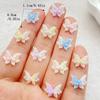 50 mini papillons 3D en résine, mignons, à dos plat et strass, pour scrapbooking, loisirs créatifs, décoration d'ongles et bijoux.