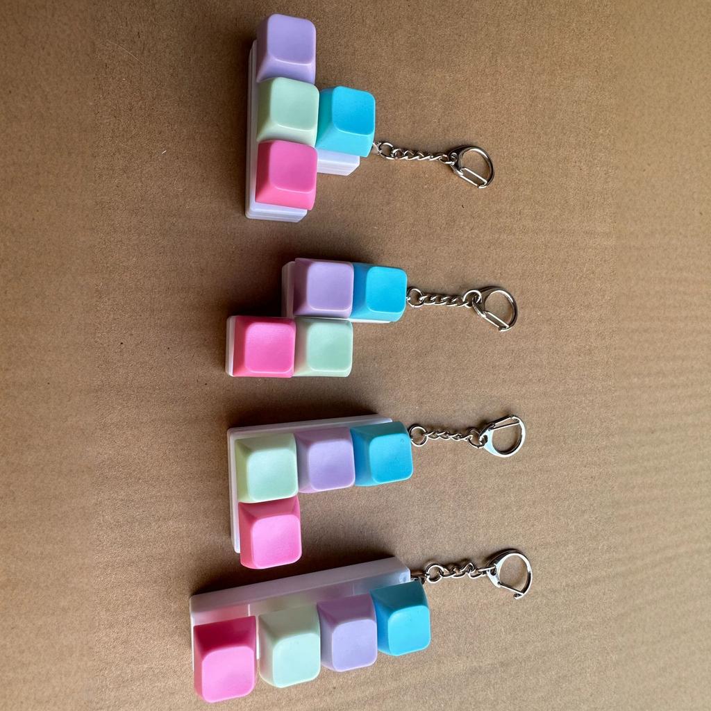 Unzip Button Creative Unzip Square Keyboard Small Toy Pendant Macaron Unzip Keycap Keychain