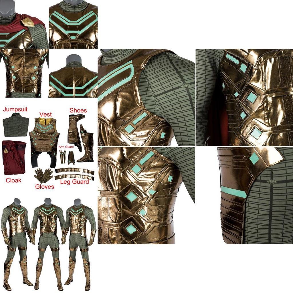 Premium Spider Man Far From Home Mysterio Cosplay Costume With Exquisite Workmanship And Breathable Fabric For Halloween Fun