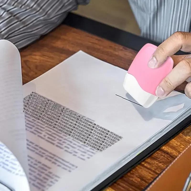 Privacy Stamp Roller Reusable Ink Address Eraser Roller for Privacy Protection Easy Using Security Stamp for Bills Tax Documents