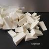 Professional Makeup Artist-Recommended Disposable Cotton Makeup Pads - 100 Triangular White Sponge Puffs for Dry and Wet Use.