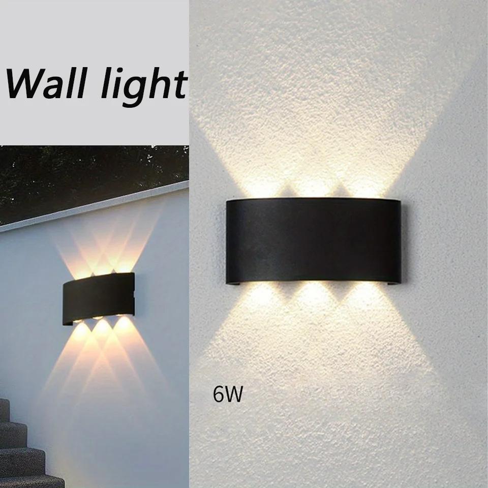 LED Wall Lamp IP66 Waterproof Indoor Outdoor Lighting Modern Simple Wall Light for Living Room Hallway Bedroom Garden Home Decor