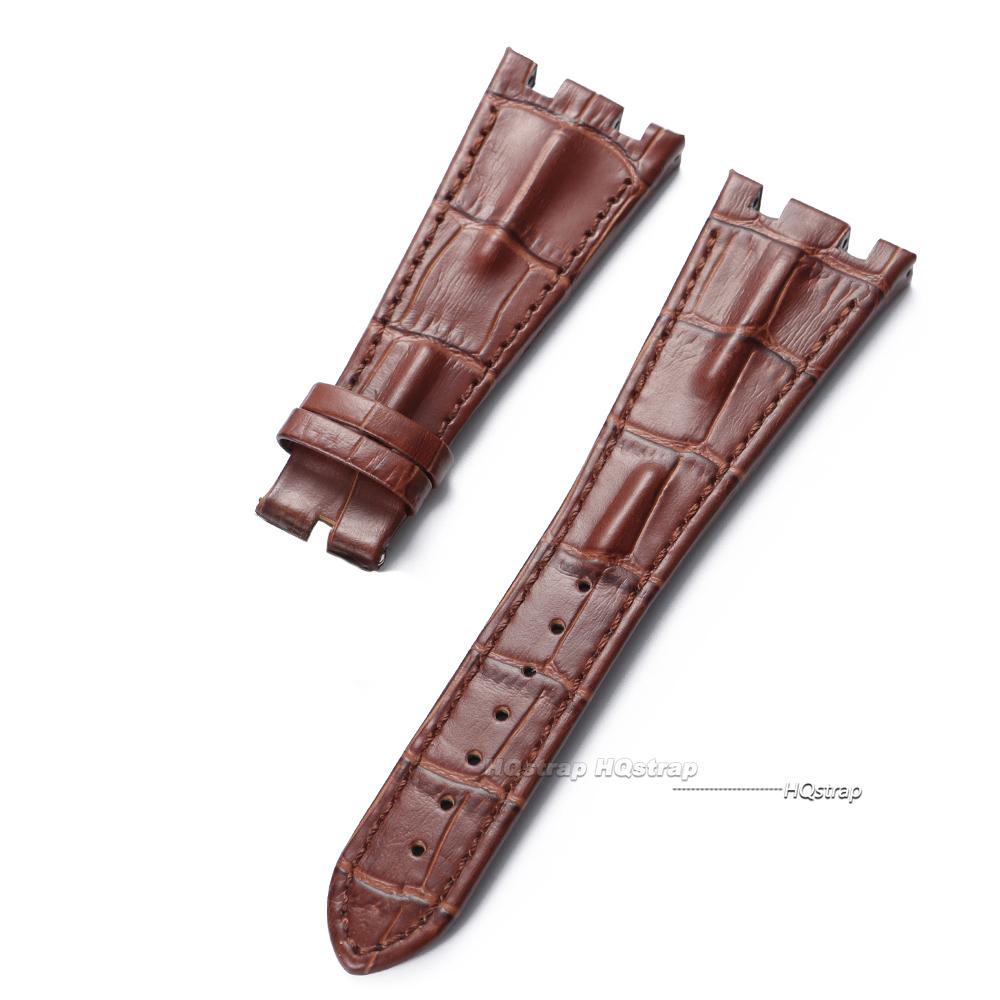 

28mm Replacement Leather Watch Strap for Royal Oak Offshore 15710 15703 26470 Waterproof Sport Wrist Band for AP Cowhide Bands 28mm-no logo