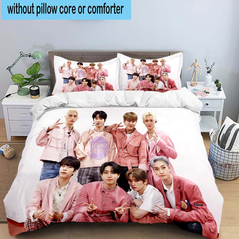 3PCS K-pop Group Poses 3pcs Bedding,Including 3PCS Duvet Cover And 2pcs Pillowcases Perfect for Christmas,Ideal for Bedroom, Dormitory
