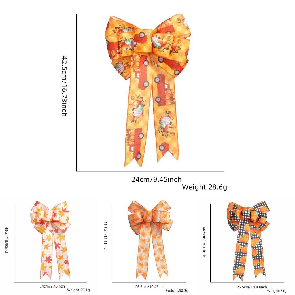 Unique Maple Thanksgiving Leaf Bow Designs For Pumpkin And Holiday Decor Party