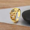 Nidin New Arrival Round/Cross/Elephant Shape Punk Style Open Rings Adjustable For Women Men Pave Colorful Zircon Jewelry Gifts