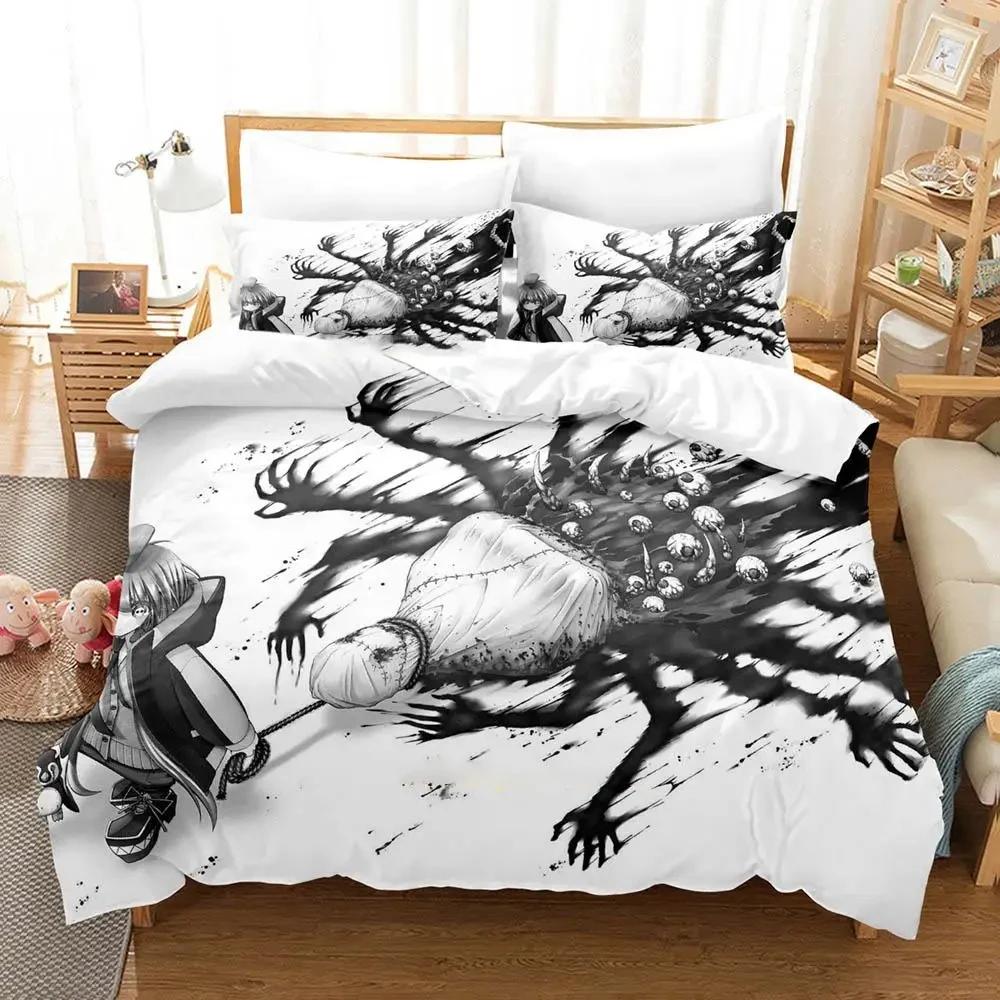3D Anime Dark Gathering Bedding Set Duvet Cover Bed Set Quilt Cover Pillowcase Comforter king Queen Size Boys Adult Bedding Set
