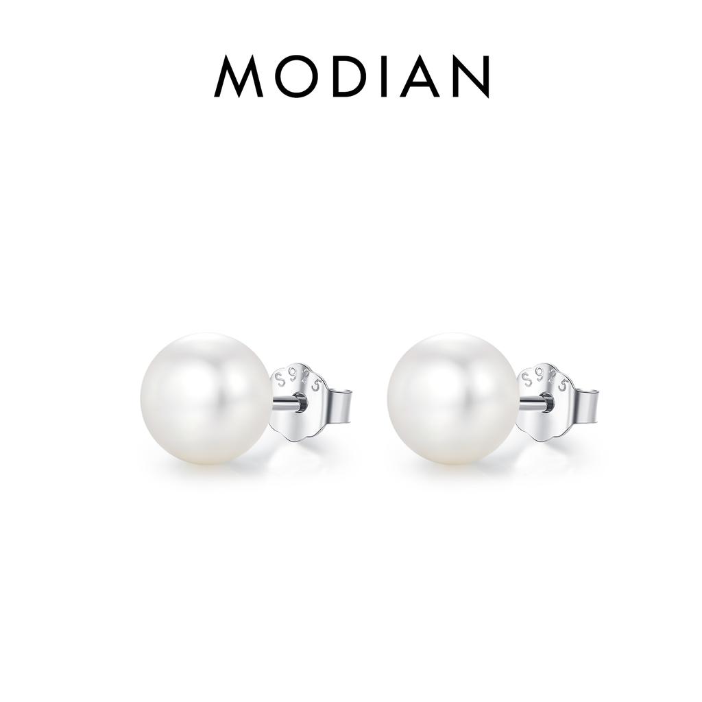 Natural Freshwater Pearls Stud Earrings 925 Sterling Silver Classic Elegant Earrings For Women Female Fine Jewelry