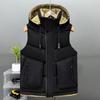 Grande Taille L-5XL Mode Hiver Vestes Sans Manches Homme à Capuche Épaisses Vêtements d'Extérieur Gilet Chaud Homme