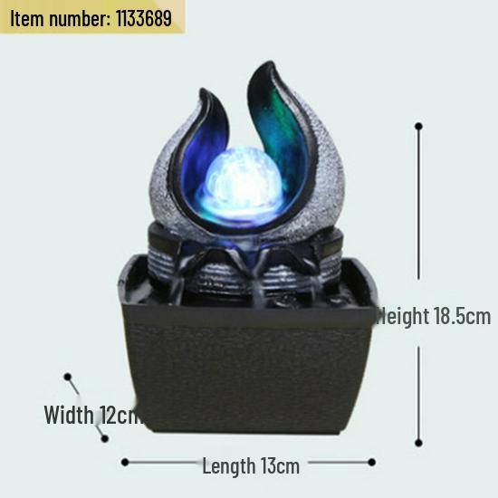 

Настільний фонтан Фен-шуй: Штучна гора, що приваблює багатство, з циркулюючою кулею та колесом.