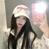 Korean version of small fresh floral bow baseball cap female face small sweet bucket hat summer sun protection hat