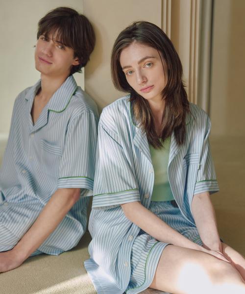 

[CEID] [2PACK] (Unisex) Classic Ava Short Sleeve Pajama Set [Shipped from Korea] 100% Authentic XL XL