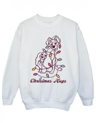 Girls Lady And The Trump Christmas Hugs Sweatshirt