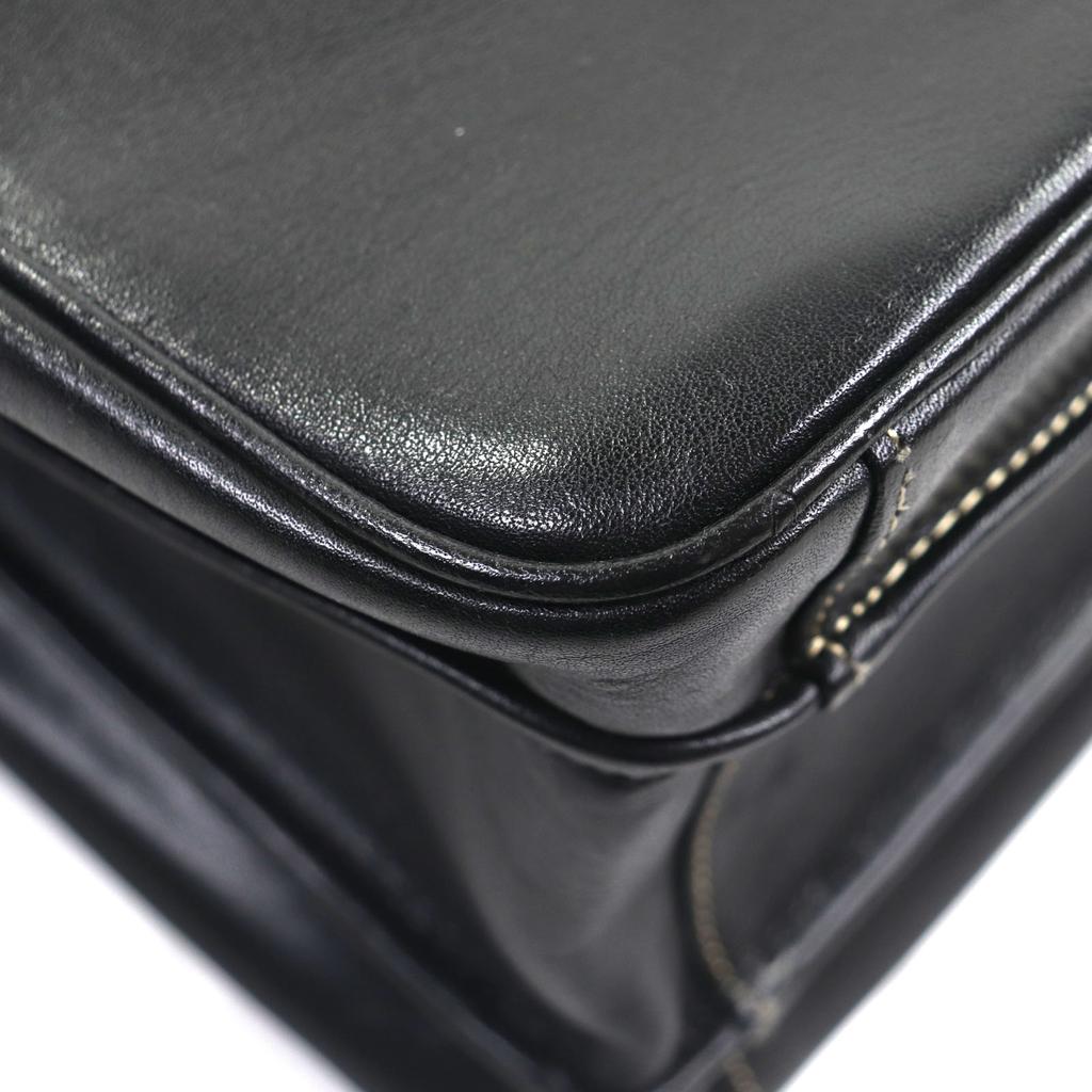 Great GOLD PFEIL Briefcase Lockable doctor bag/Dulles bag black leather mens Used